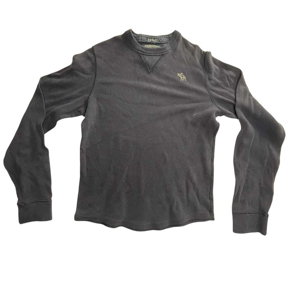 Abercrombie & Fitch Muscle Fit Waffle Knit Long Sleeve Shirt Size L